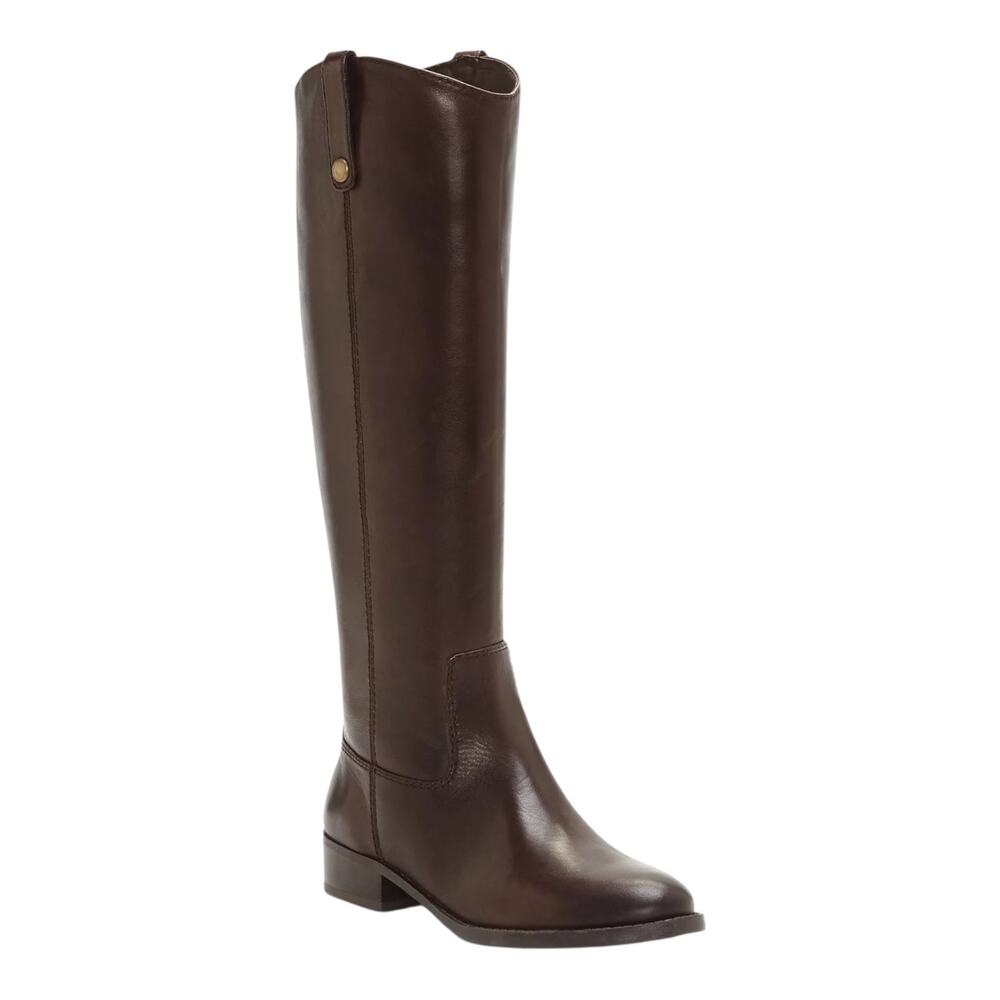 INC Women's Fawne Extra Wide Calf Leather Knee High Boots Brown Size 9 1/2 W